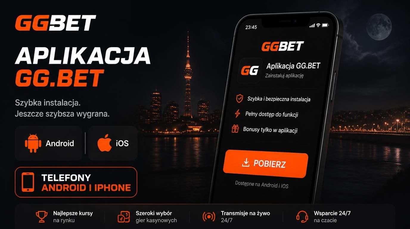 Instalacja aplikacji GGBet na Androidzie i iOS nocą 